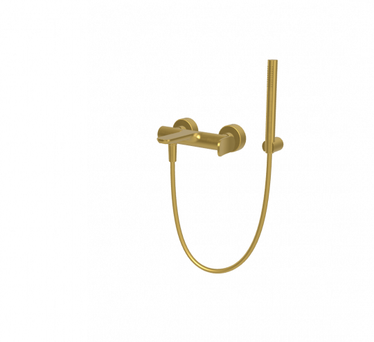 Смеситель внешнего монтажа на ванну с душевым комплектом Fima carlo frattini Flo F3804 схема 5