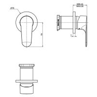 Fima carlo frattini Serie 22 Встроенный смеситель для душа F3833N1 схема 3