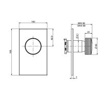 Fima carlo frattini Texture collection смеситель для ванны/душа F5609E1 схема 4 Fima carlo frattini Texture collection смеситель для ванны/душа F5609E1 схема 4