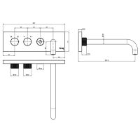 Смеситель для раковины Fima carlo frattini Switch ON F5951LX5/180 излив 210мм схема 13