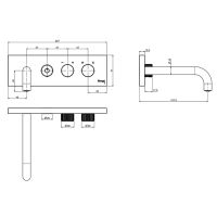 Смеситель для раковины Fima carlo frattini Switch ON F5951LX5 излив 210мм схема 13