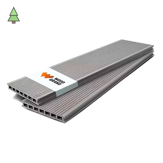 Террасная доска из МПК 200*24 мм WoodGrand цвет: Grigio