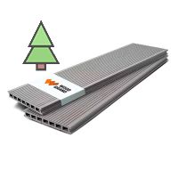 Террасная доска из МПК 200*24 мм WoodGrand цвет: Grigio