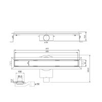 Трап душевой с комбинированным затвором Plumberia Selection PS IN-TILE PST90 6x90 схема 4