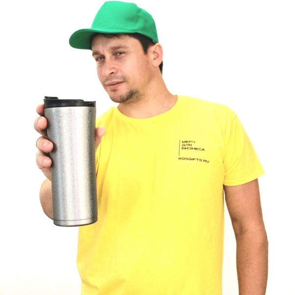 Термокружка Brew серебристая