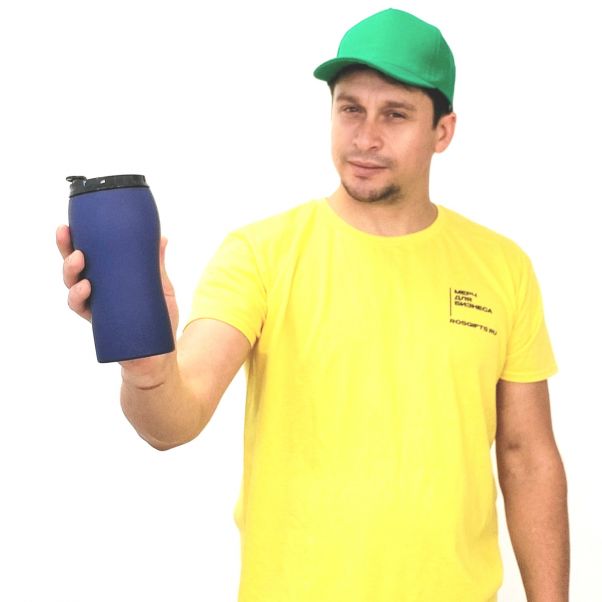 Термокружка Velvet синяя