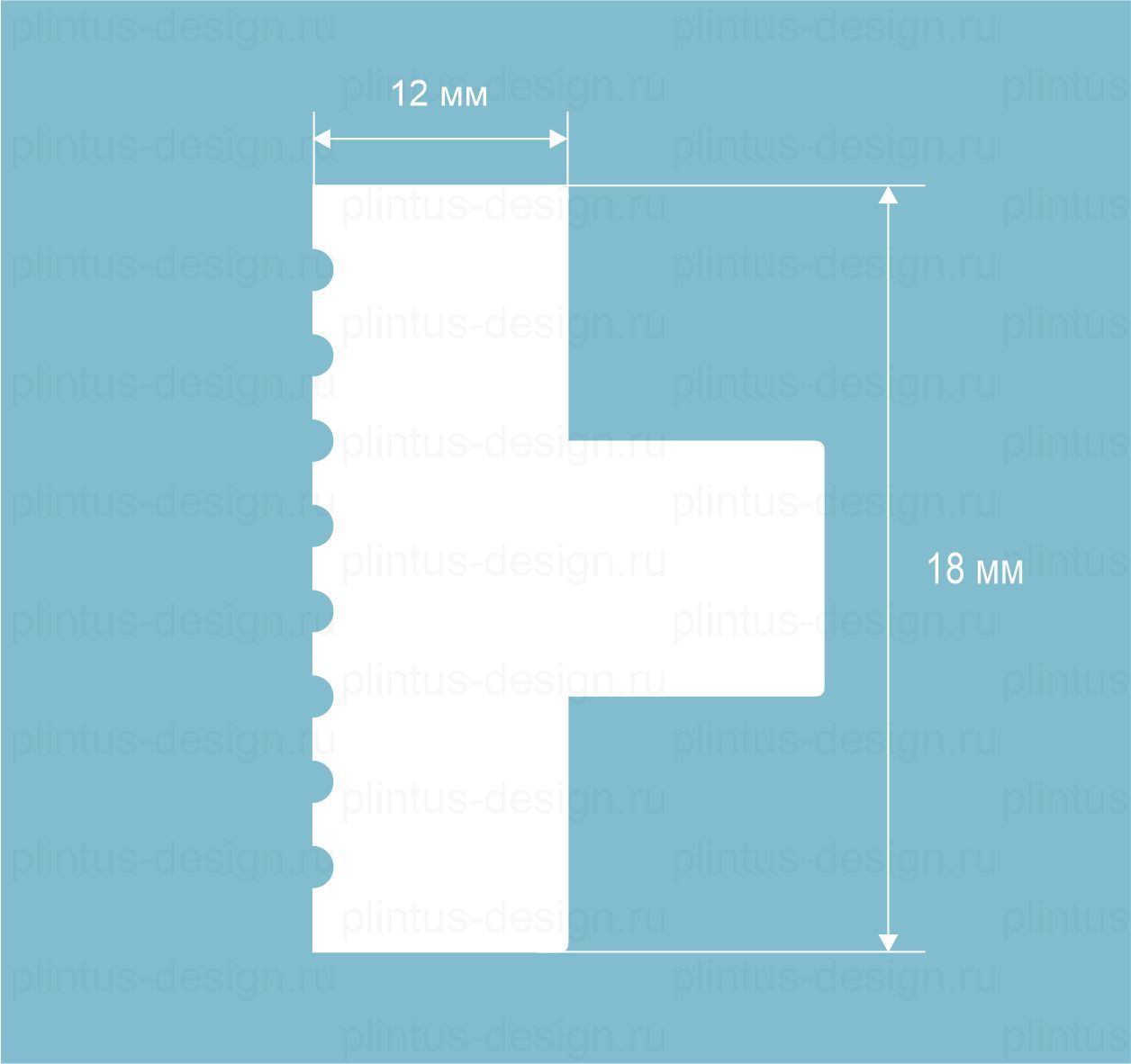 MX054 Молдинг экополимер, 18х12, 2000 мм