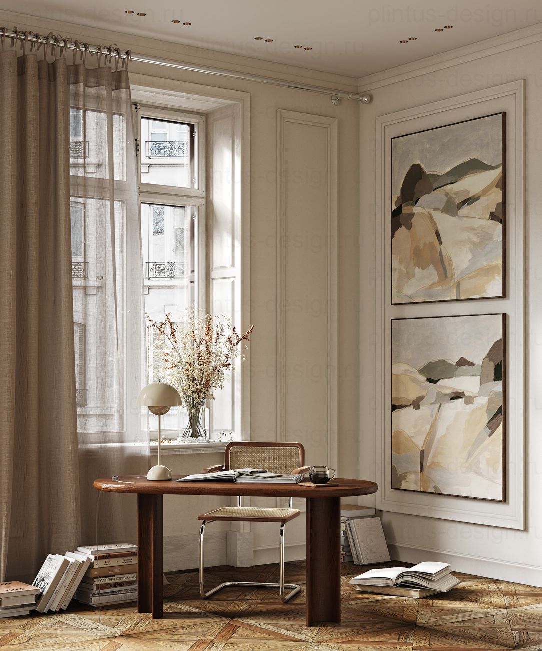 KX058 Карниз экополимер, 91х30, 2000 мм