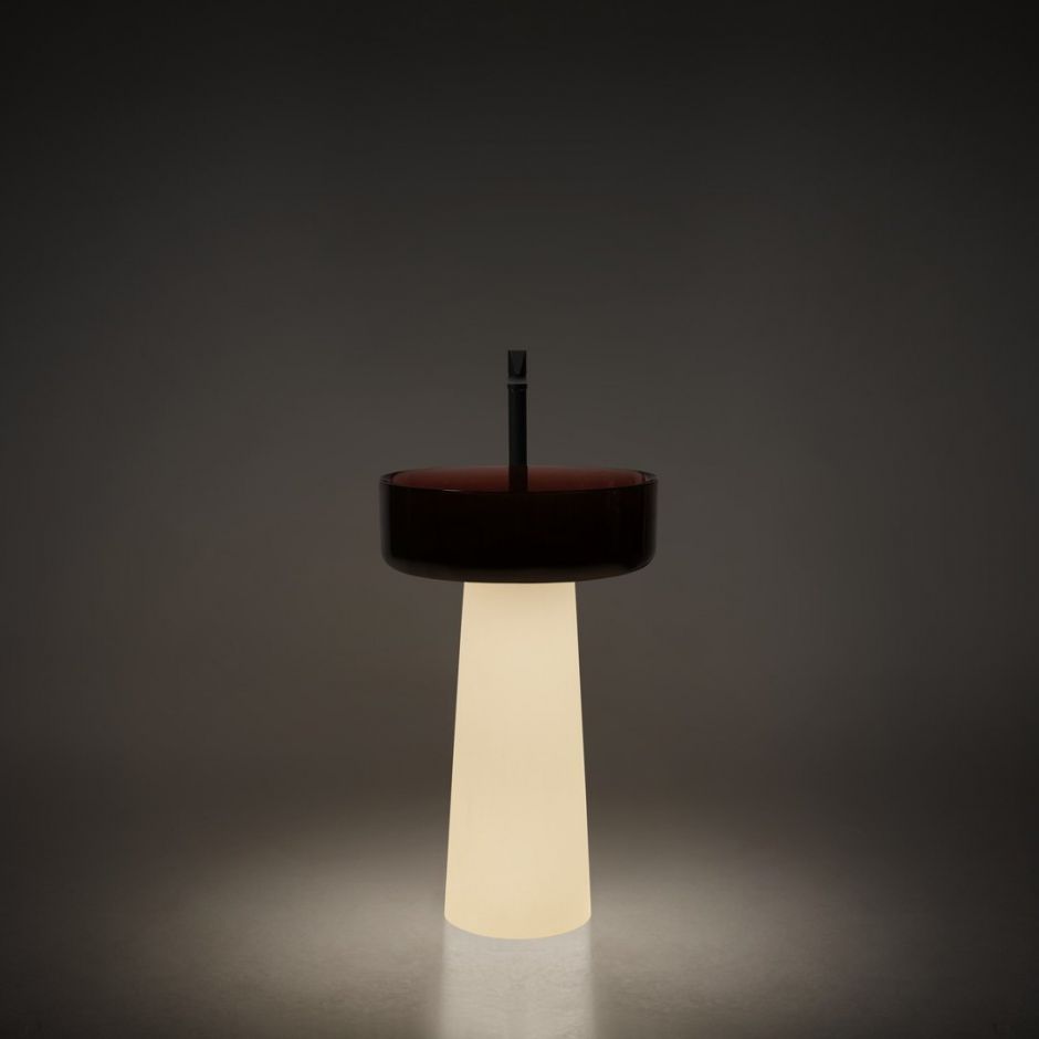 Пьедестал Antonio Lupi Lavabi ALBUME40 из Flumood BIANCO DINAMICO со светодиодной подсветкой