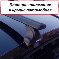 Багажник на крышу Mazda 3 sedan/hatchback (2013-18), Атлант, крыловидные аэродуги (черный цвет)