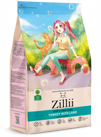 ZILLII Cat Skin & Coat Carel индейка и ягненок сухой для кошек, здоровье кожи и шерсти  2кг