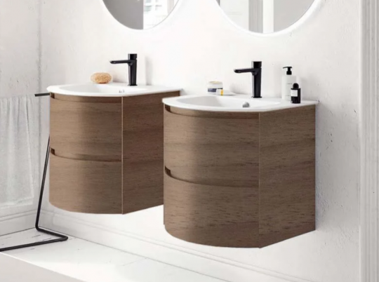 Тумба с раковиной Berloni Bagno Way Round 60 см подвесная, ceramica lucido, WAR0001 схема 5