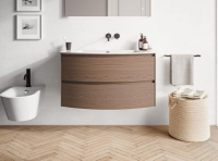 Тумба с раковиной Berloni Bagno Way Round 100 см подвесная, ceramica lucido, WAR0003 схема 1