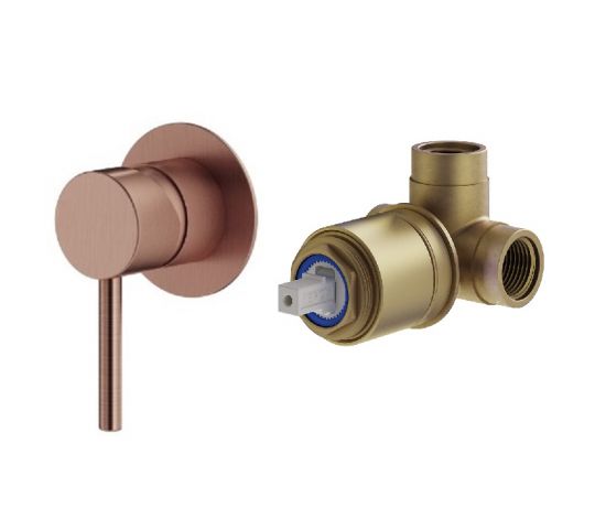 Комплект встраиваемого смесителя Plumberia Selection IXO KITXO1135 для душа 1 выход накладка d.70 мм внутренняя часть INT1135 в комплекте схема 7