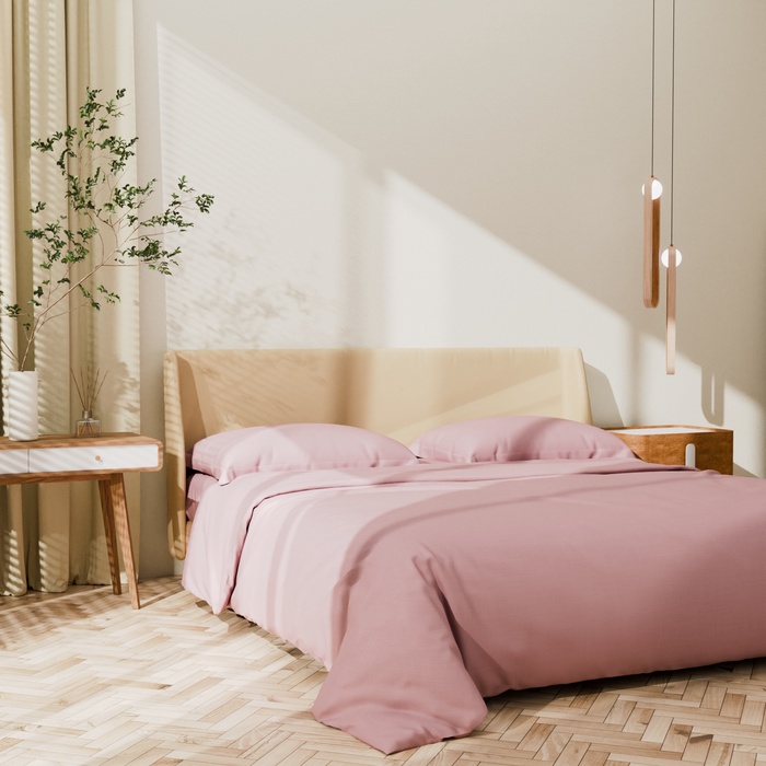 Постельное бельё Этель 2 сп Pink rose 175х215, 200х215, 50х70+3-2 шт, мако-сатин, 114г/м2