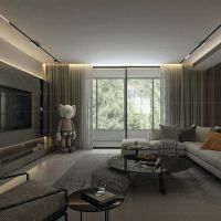Skyline 220 Шинопровод под натяжной потолок Черный Длина 2000мм гостинная