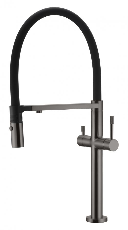 Однорычажный смеситель на горизонтальную поверхность для кухонной мойки Boheme Uno 115 ФОТО