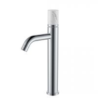 Высокий хромированный смеситель на горизонтальную поверхность для раковины Boheme Stick 122 схема 1