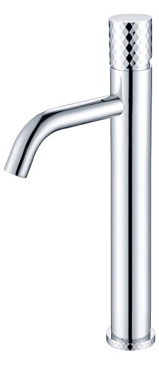 Высокий хромированный смеситель на горизонтальную поверхность для раковины Boheme Stick 122 схема 4