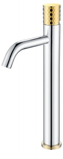 Высокий хромированный смеситель на горизонтальную поверхность для раковины Boheme Stick 122 схема 9