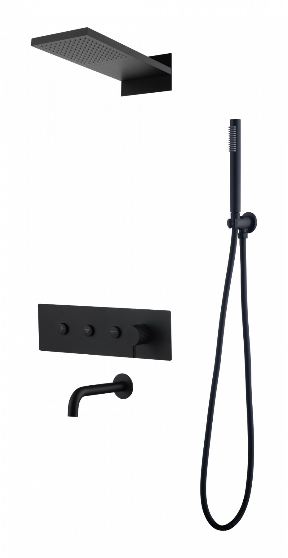 Встроенная душевая система с изливом Boheme Fusion 130-2 цена от 118 325 ₽ Фото Встроенная душевая система с изливом Boheme Fusion 130-2