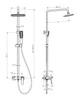 Стойка для душа со смесителем Boheme Venturo 388 схема 2