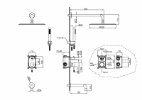 Душевая встраиваемая система Boheme Uno 464 схема 12