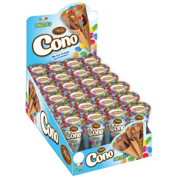 Рожок с карамельным кремом и драже 25 г, Conosnack Parties, Messori, 25 g