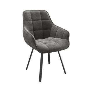 Стул ROMEO поворотный, велюр ANTRACITE LUX b28, металл Черный (цена за 2шт)