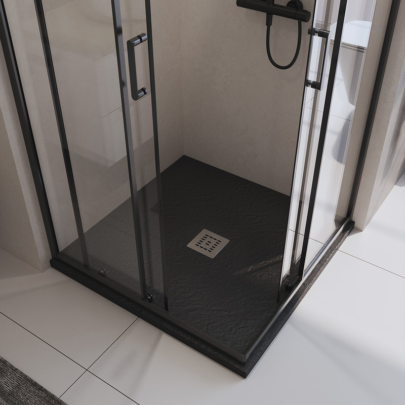 Душевой поддон из искусственного камня BelBagno Uno 90x90 TRAY-MR-UNO-A-90-35-NERO Черный схема 3