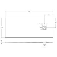 Душевой поддон из искусственного камня BelBagno Uno 170x70 TRAY-MR-UNO-AH-170/70-35-W Белый схема 5