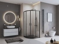 Душевой поддон из искусственного камня BelBagno Uno 90x90 TRAY-MR-UNO-R-90-550-35-NERO Черный схема 4