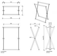 Держатель полотенец Decor Walther для ванной Cross 05071 цвет хром схема 2 Держатель полотенец Decor Walther для ванной Cross 05071 цвет хром схема 2