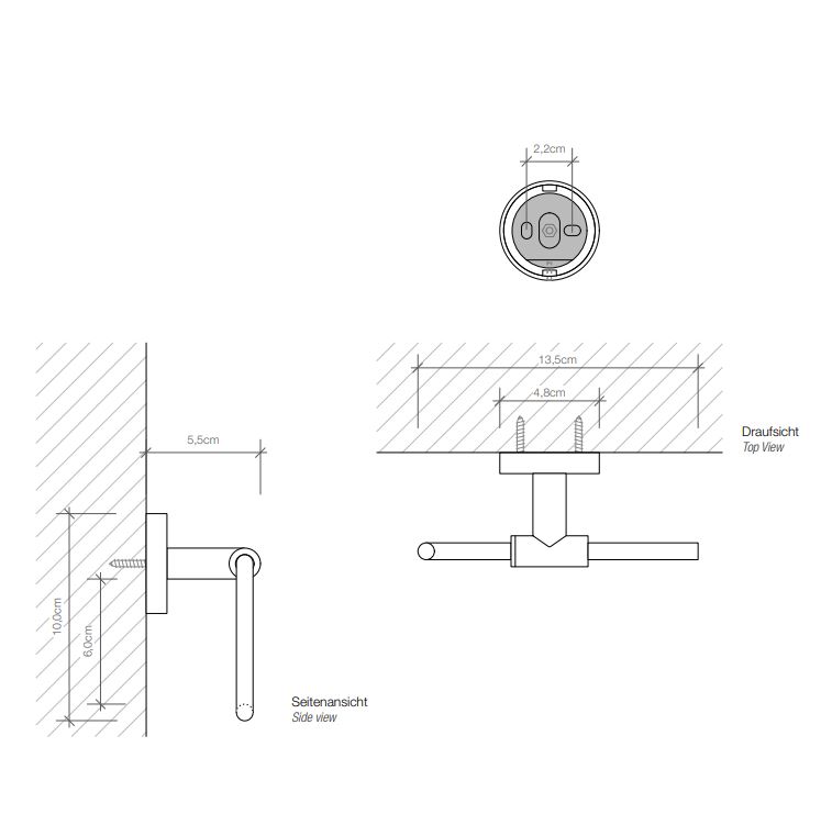 Держатель для туалетной бумаги Decor Walther Basic на стену 05301 ФОТО