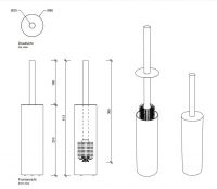 Ершик для унитаза Decor Walther Bar 08568 схема 2