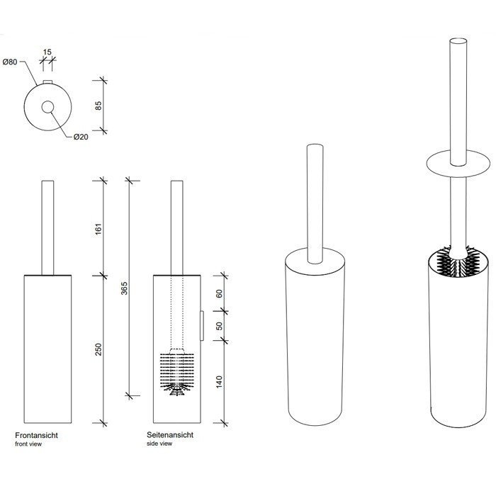 Ершик для унитаза Decor Walther Bar 08569 ФОТО