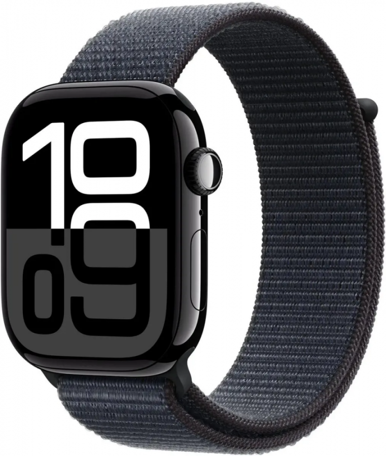 Умные часы Apple Watch Series 10 46mm Jet Black Aluminum Case with Ink Sport Loop (MWWR3LW/A)