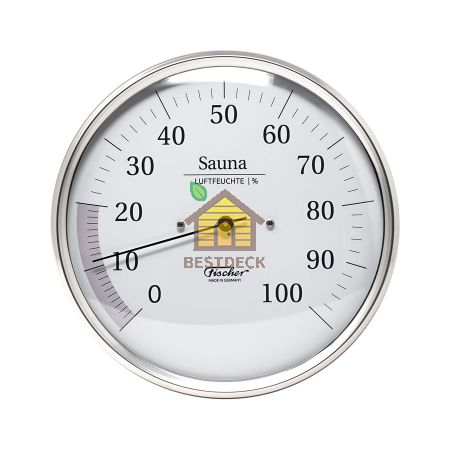 Гигрометр для сауны Fischer в корпусе из нержавеющей стали