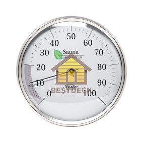 Гигрометр для сауны Fischer в корпусе из нержавеющей стали