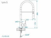 Смеситель для кухни Alveus LYRA - S CHR 1132184 схема 5