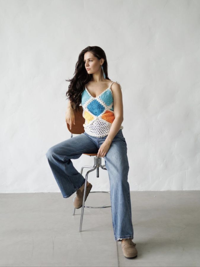 Топ вязаный кроше