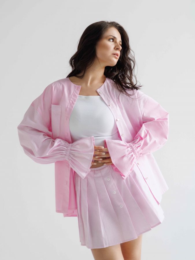 Юбка-шорты в полоску