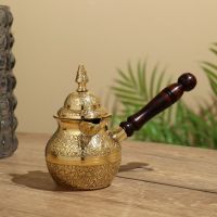 Турка с крышечкой 20х10х15 см, латунь, объем 270 мл