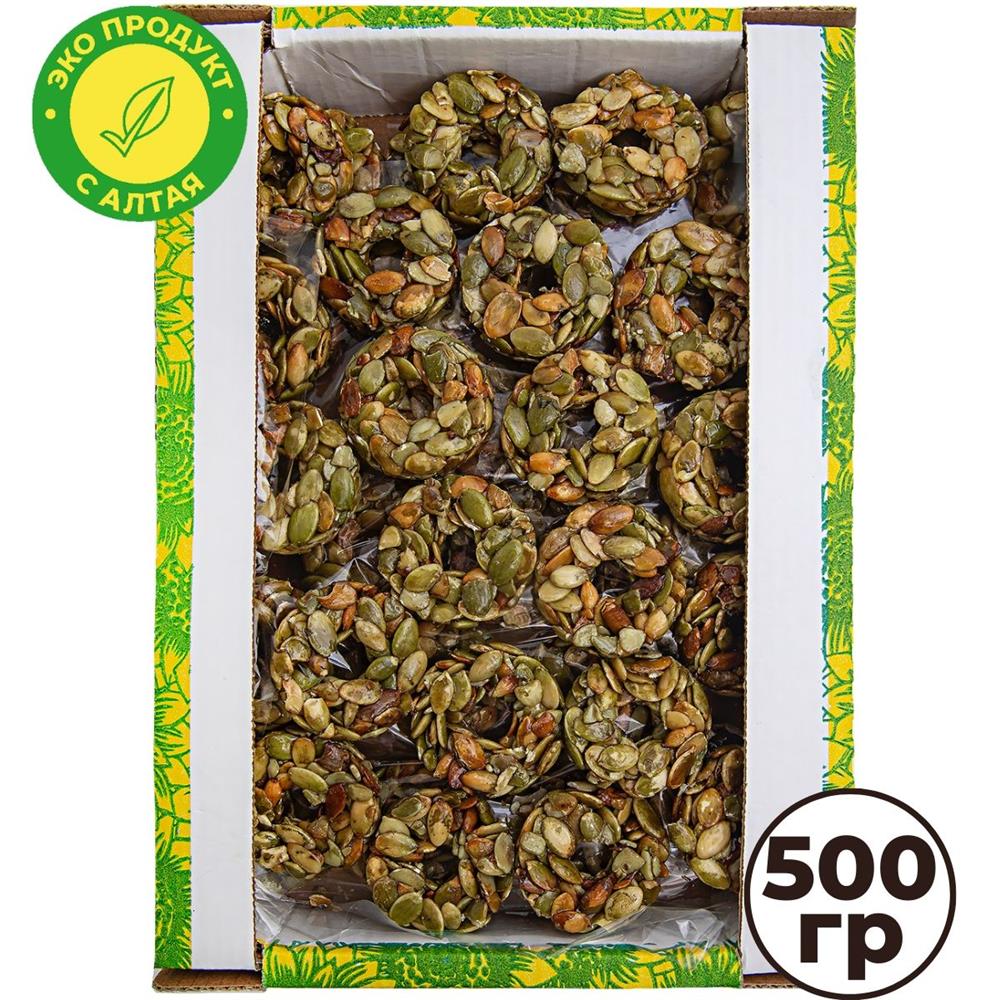 Козинак из Тыквенных семечек с мёдом "Каравайка", 500гр