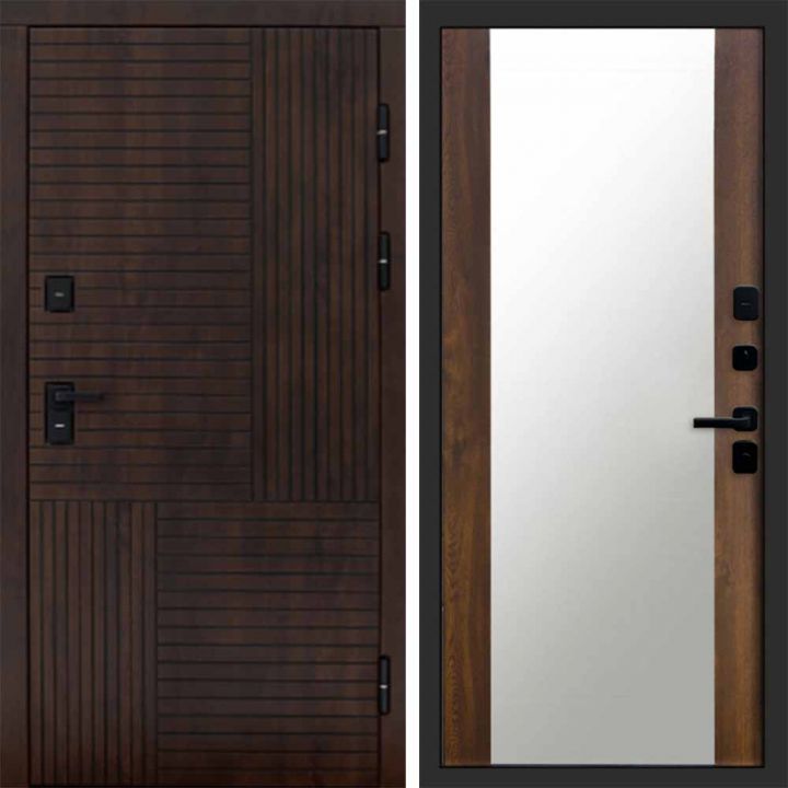 Входная дверь Termo-door Премиум винорит Веста Дуб с терморазрывом - Зеркало Дуб