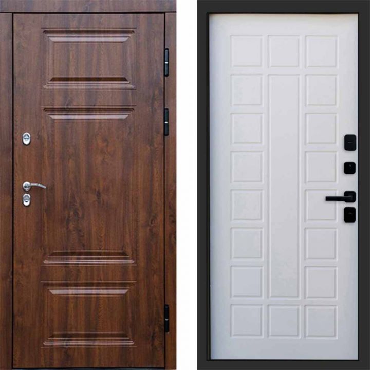 Входная дверь Termo-door Премиум винорит Дуб с терморазрывом - Престиж Белое дерево