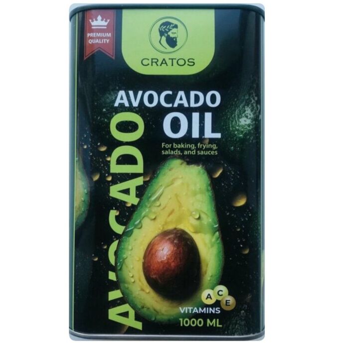 Масло Авокадо 1л для жарки (железная банка)