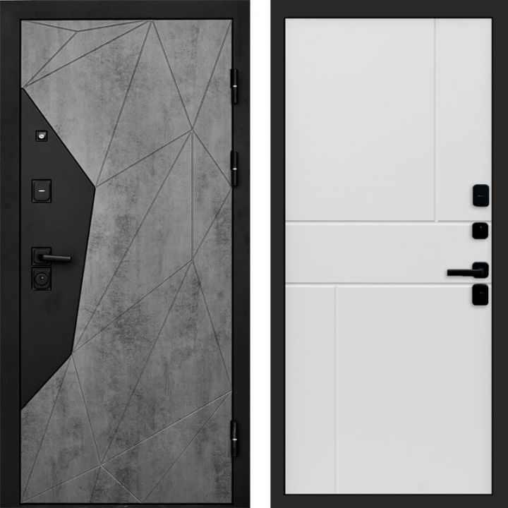 Входная дверь Termo-door Авангард Бетон - Горизонт Белый