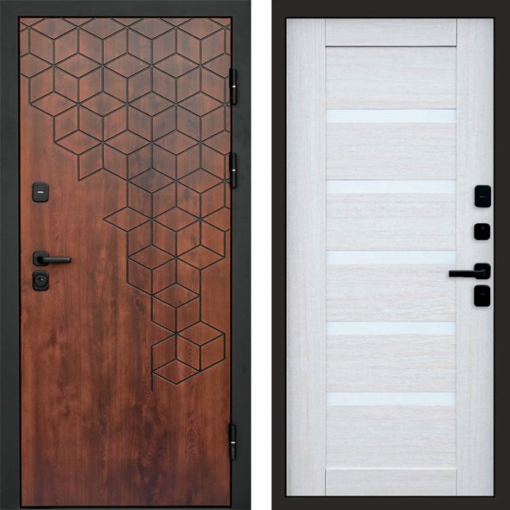 Входная дверь Termo-door Спейс Дуб патина - Царга Лиственница