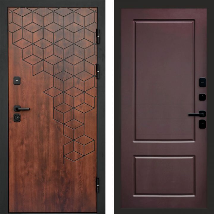 Входная дверь Termo-door Спейс Дуб патина - Марсель Шоколад